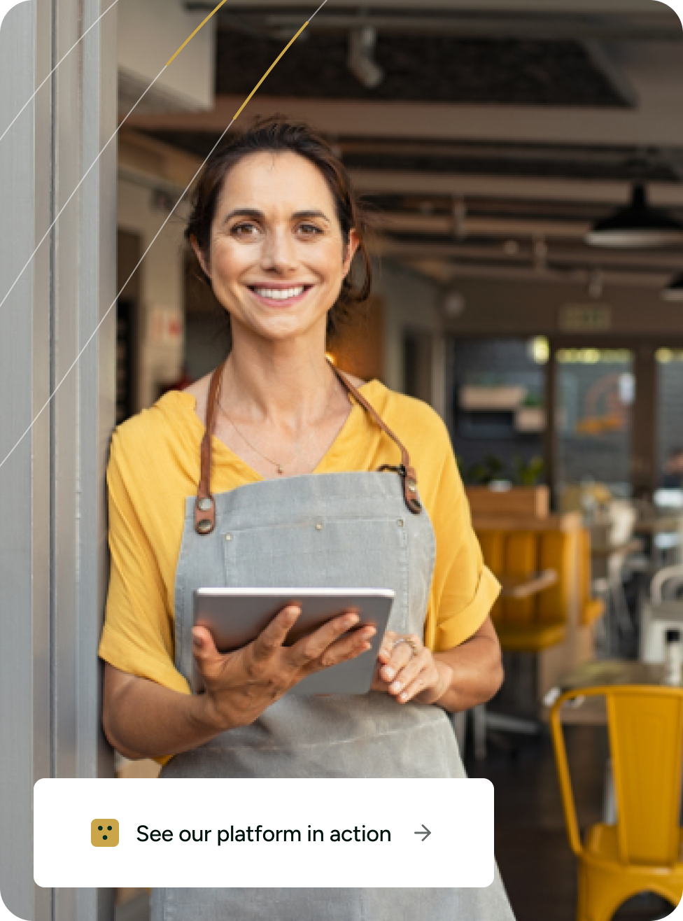 Local business and customer connection illustration